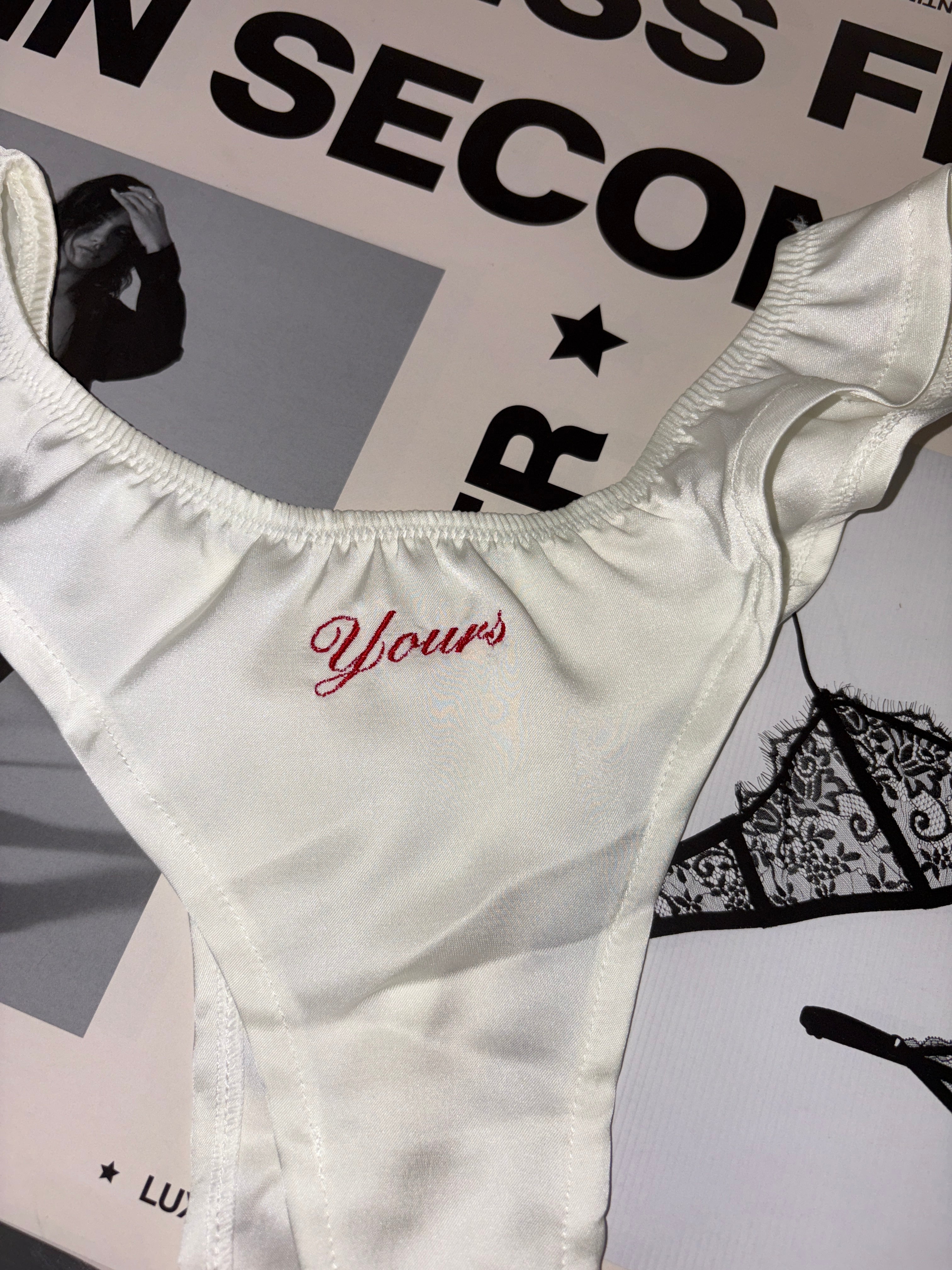 Yours Embroidered Silk Cheeky G